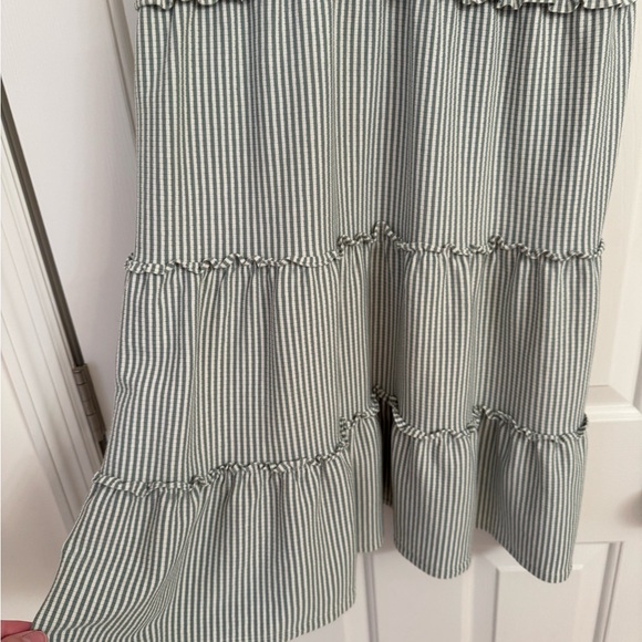 American Eagle Striped Sleeveless Tiered Dress - Picture 2 of 6